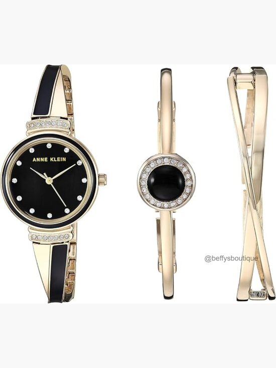 Premium Crystal Accented Watch and Bangle Set - 26mm Dial, Japanese Quartz main image 4